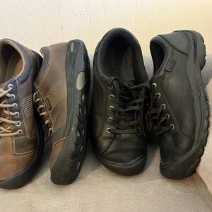 2 pair Men's Black and Brown Keen Casual Shoes